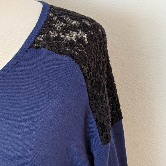 Torrid! Lace Inset Lightweight Sweater - Picture 3 of 8